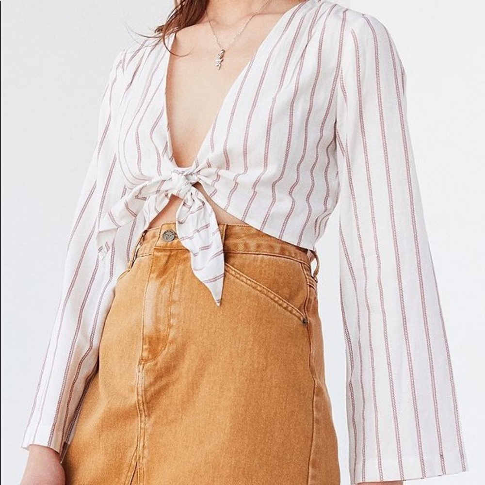 Urban Outfitters tie front crop top
